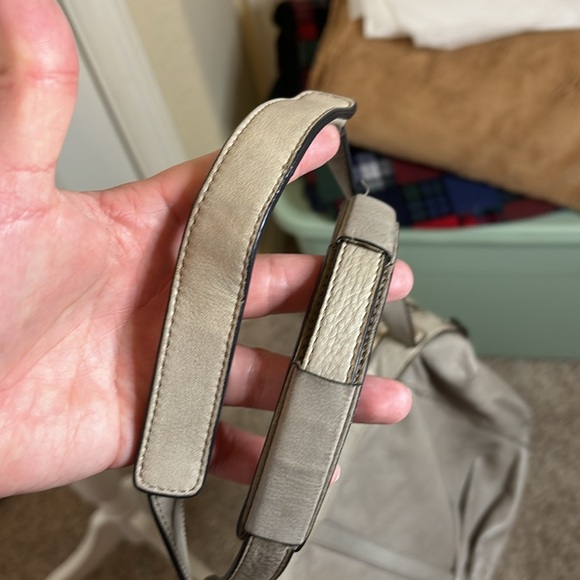 Banana Republic Grey Leather Shoulder Bag - Picture 5 of 8